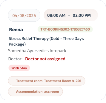 Treatment tracking screen